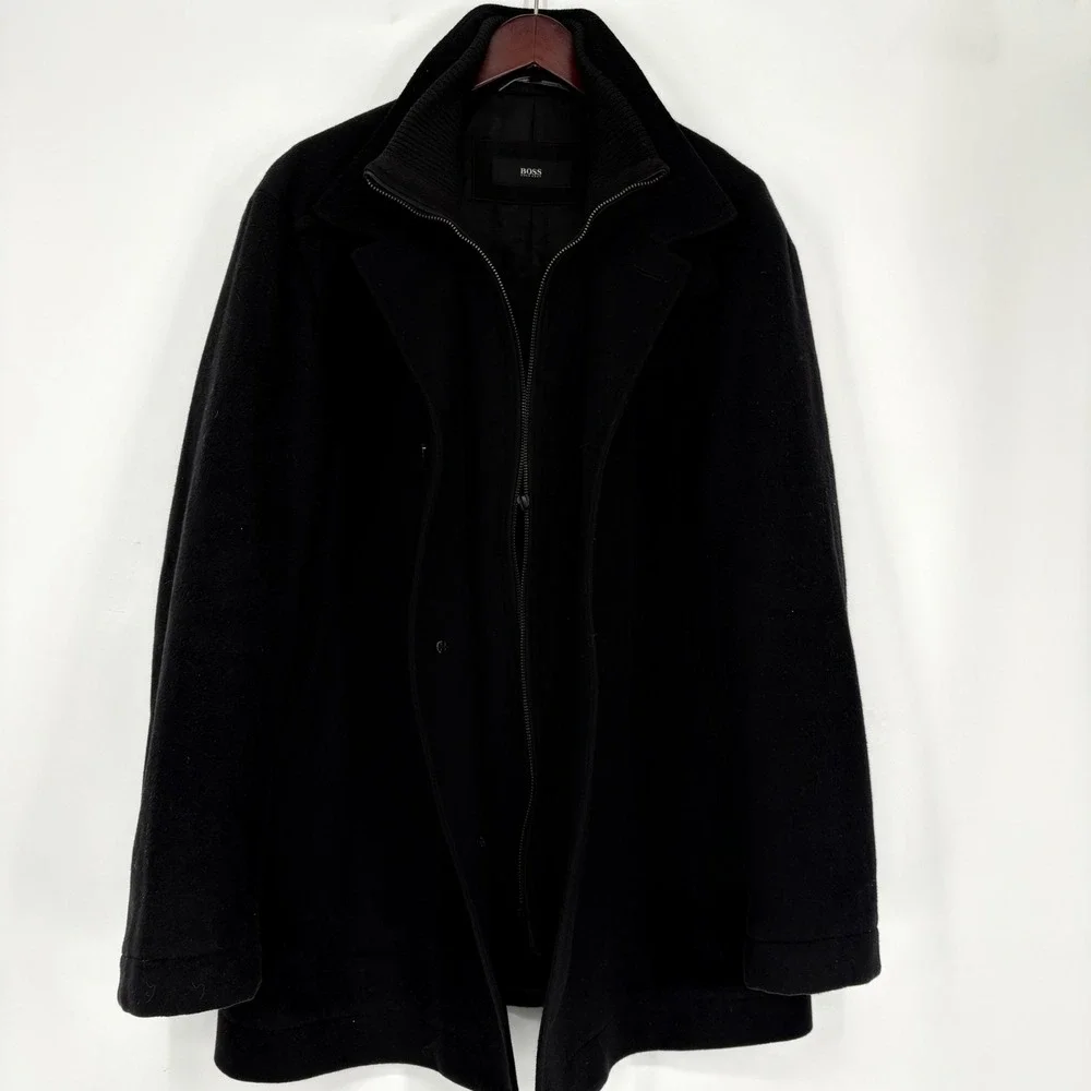 Hugo Boss Black Label by Hugo Boss Jacket Wool Blend Coat‎ Jacket Peacoat 40R
